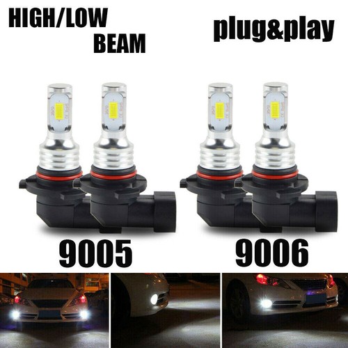 4x 9006 HB4 9005 LED Fog Spotlight Bulbs Lamp 80W 1500LM 6000K VS Halogen - Picture 2 of 8