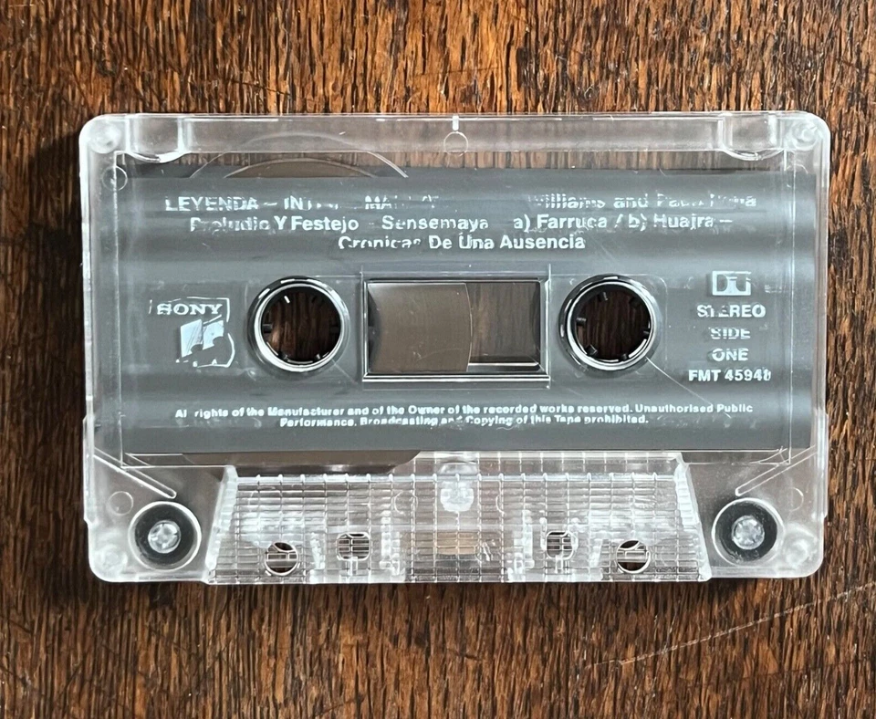 Leyenda INTI-ILLIMANI w/ JOHN WILLIAMS & PACO PENA AUDIO CASSETTE TAPE 1990 Rare - Image 3 of 4