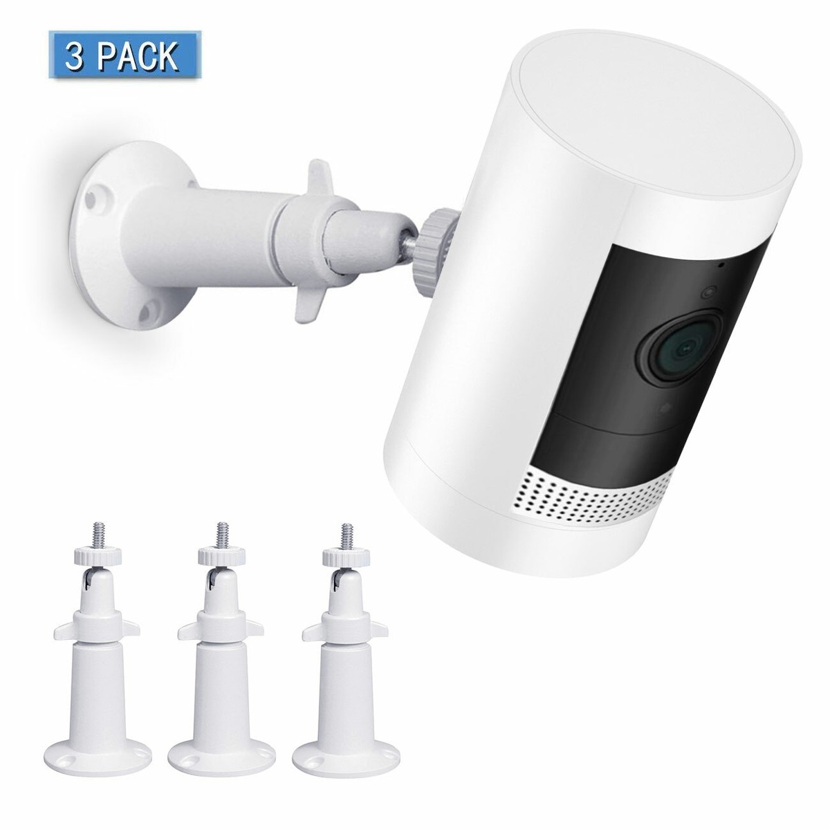 Metal Wall Mount for Ring Stick Up Cam Wired/Battery HD Security  Camera(3-Pack)