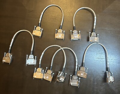 Lot of 6 Cisco 72-2632-01 WS-C3750G/3750X CAB-STACK-50CM Stacking Cables
