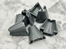 LEGO Parts Lot x (8) ~ Dark Bluish Gray Cone Half 4 x 2 x 3 ~ No 38317