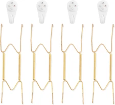 4 Pack Plate Hangers for the Wall, Suitable for 9-11 Inch Art Plate, Stainless