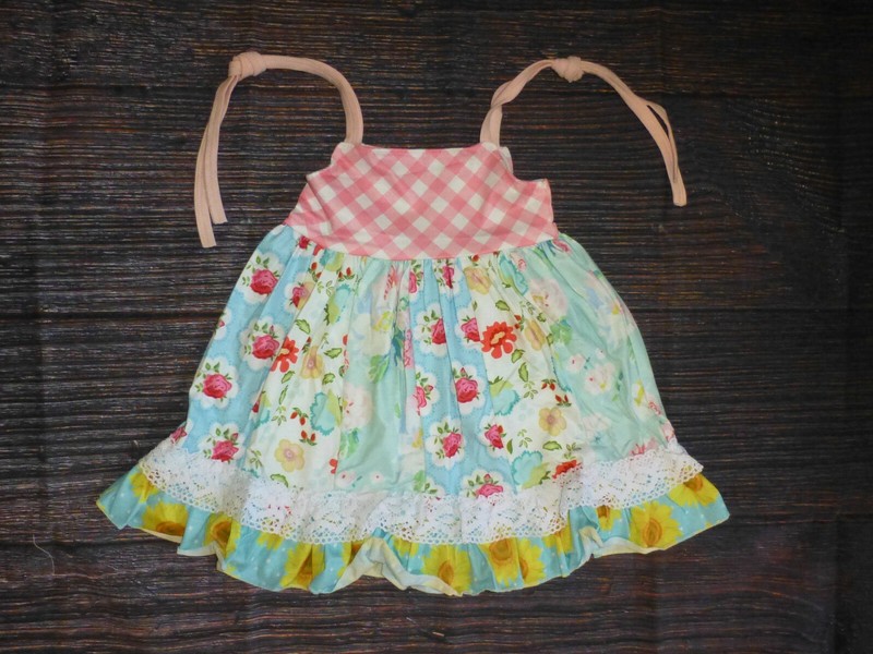 NEW Boutique Floral Sleeveless Baby Girls Ruffle Dress 18 Months