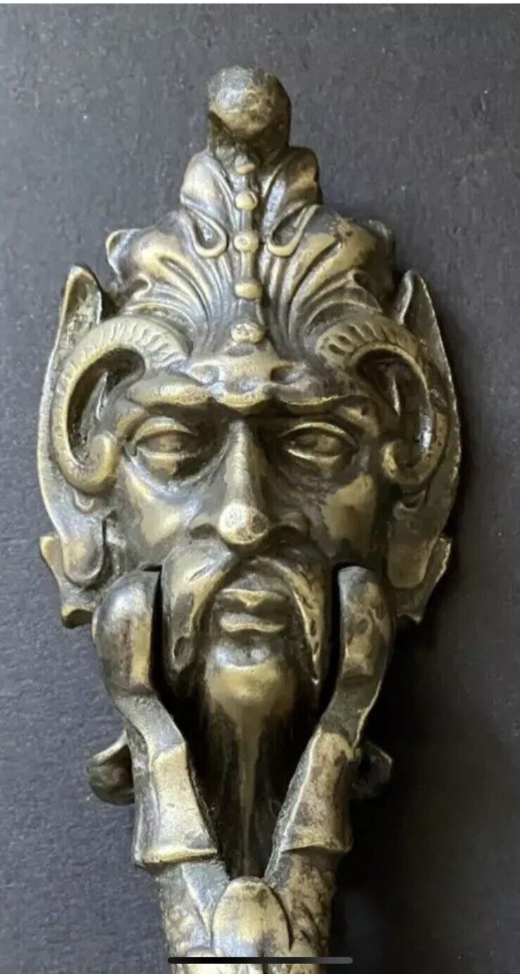 ANTIQUE c1884 VICTORIAN KENRICK 428 POSEIDON and SEA SERPENT DOORKNOCKER