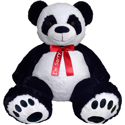 Anico 59'' Tall (5 Feet) Giant Plush Panda Teddy Bear with I'm Sorry Ribbon