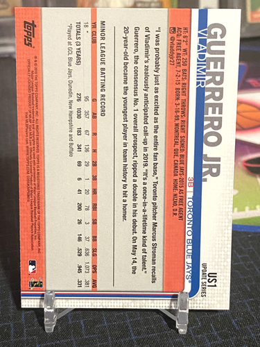2019 Topps Update US1 Vladimir Guerrero Jr Rookie RC Blue Jays - Picture 2 of 2