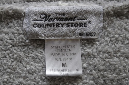 THE VERMONT COUNTRY STORE Teddy Bear Fleece Wrap Robe Long Spa Bath, Size M - Picture 9 of 9