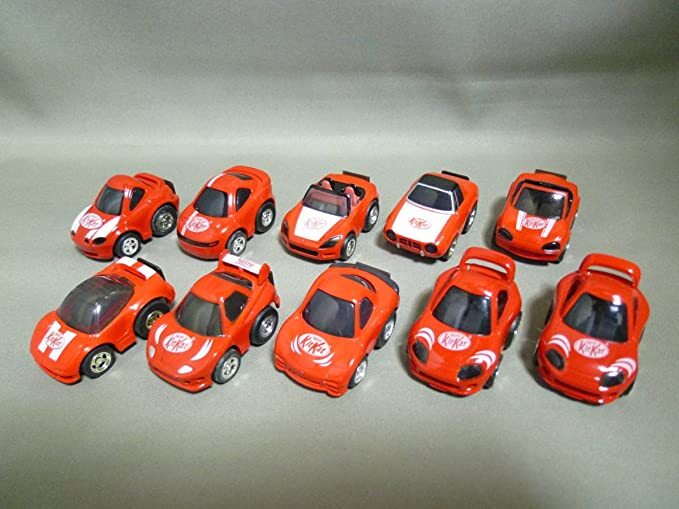 TAKARA Choro Q Nestle KitKat 10 Cars Set FTO NSX S800 GT