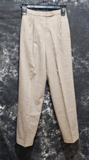 JH Collectibles - Tan Pleated Fron Vintage Wool Blend Lind Dress Pants - Size 8