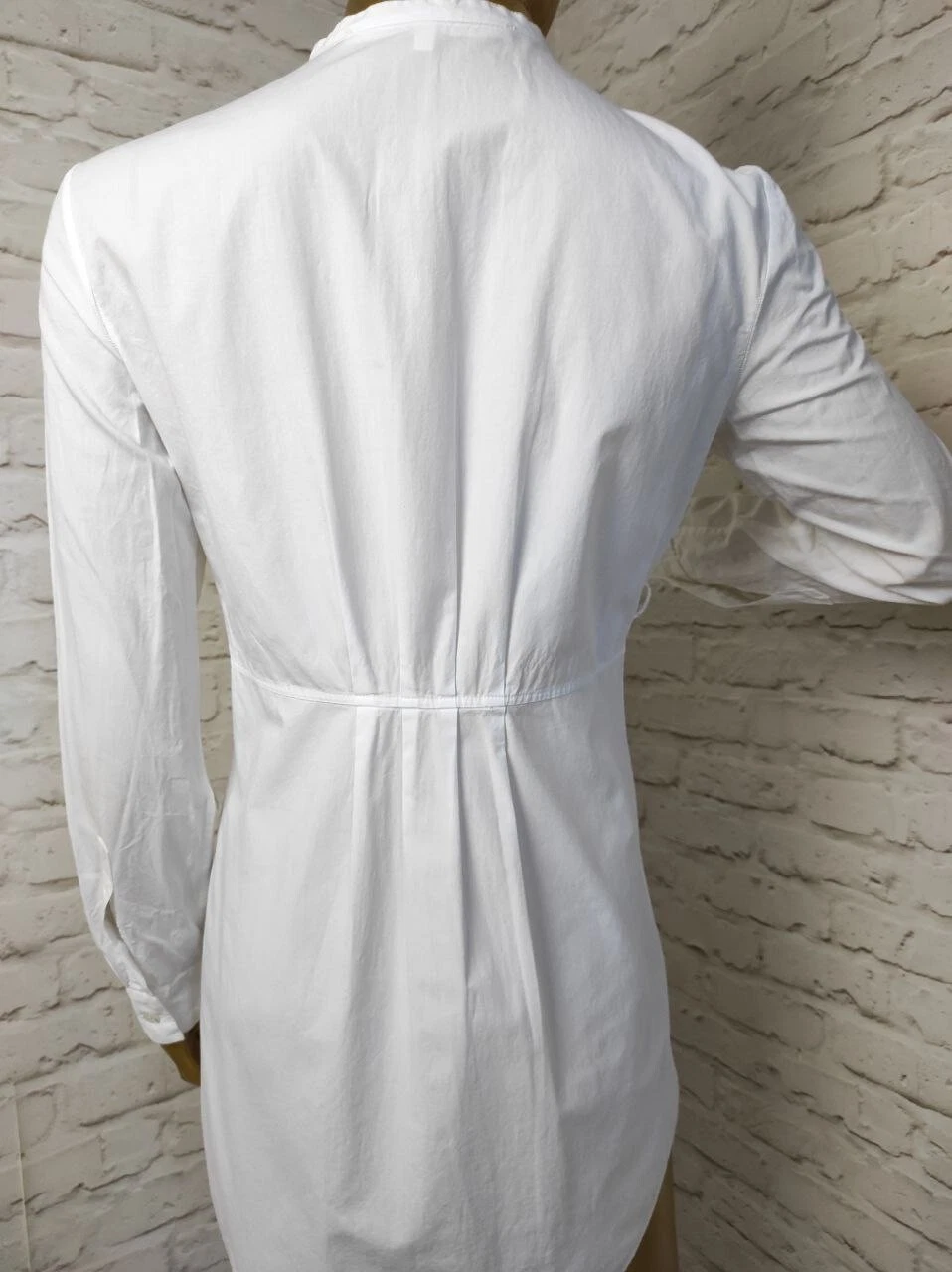 OFF WHITE Abito camicia Hache scollo fiocco bianco sporco LS taglia S IT 42