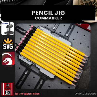 ComMarker Hex Pencil Jig | Laser Engraving Template