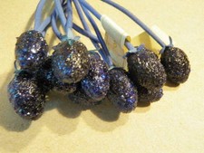 Vintage Millinery Flower Blue 3/4" Berry Sugared Lot 12 pc for Hat Wedding NP3a