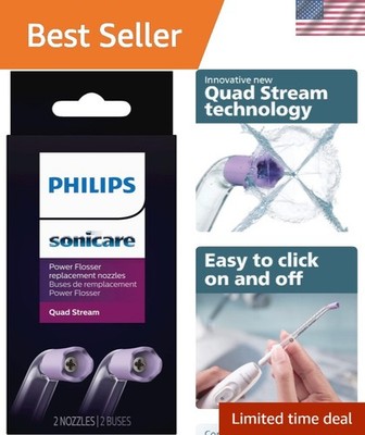 Philips Sonicare Compatible Quad Stream Tips - 2 Pack for Optimal Cleaning