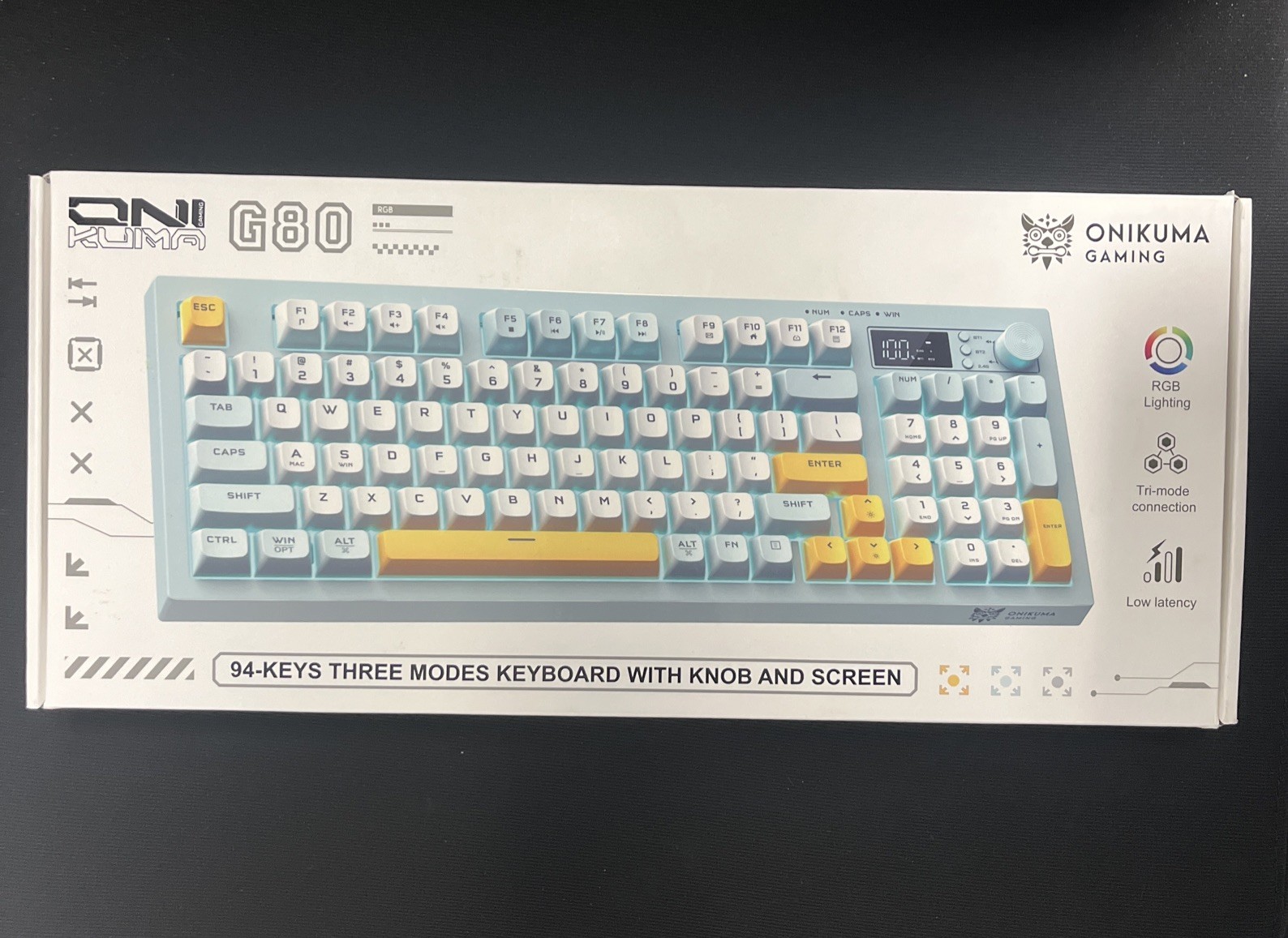 Wireless Keyboard Creamy Membrane with Rainbow Backlight,3-Mode Connectivity (BT
