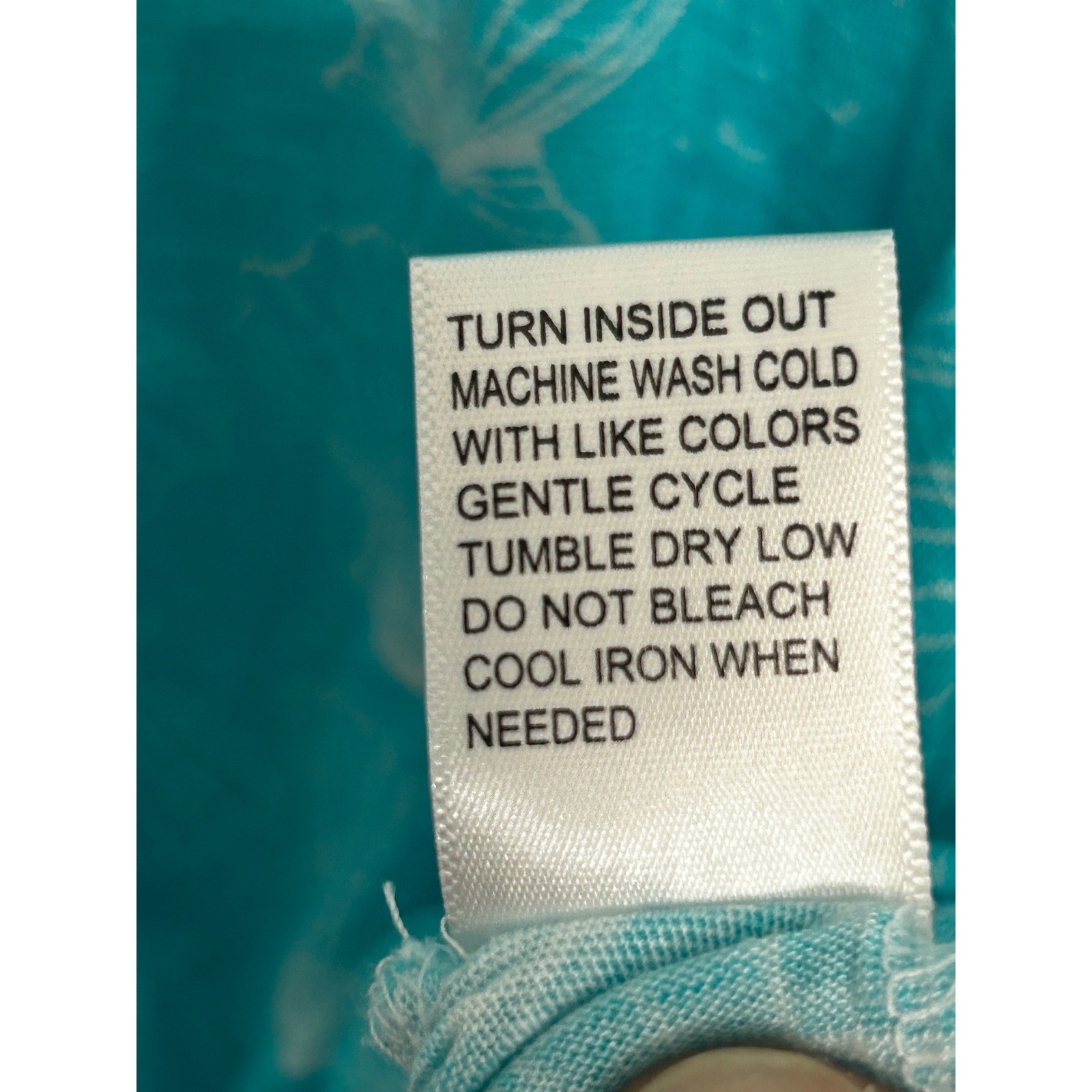 Casey Key Light Blue Seashell Pattern Blouse 3/4 … - image 6