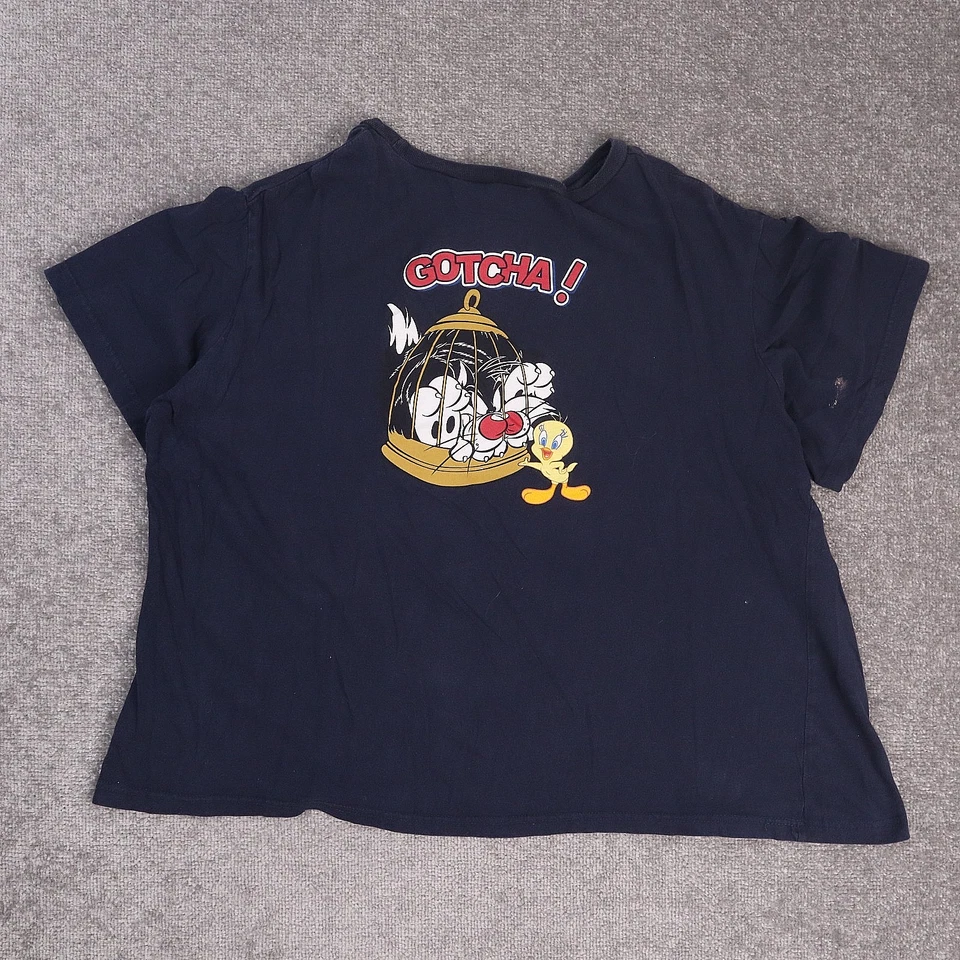 Camiseta De Colección Looney Tunes Tweety Bird 2XL Azul Manga Corta Foto 2 de 4