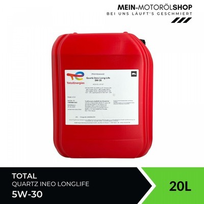 Total Quartz Ineo Longlife 5W-30 API SP ACEA C3 VW MB 229.51 Motoröl 20 Liter