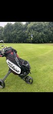 Titleist Golfbag Leder Cartbag Caddybag Weiß...