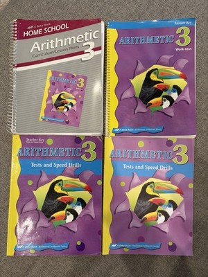 Abeka Arithmetic 3 Bundle with Lesson Plans, Work Text And Test/Speed Drills