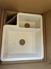 520x600 Paros 1.5 Bowl RHD U/mount Ceramic Sink White
