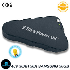 Triangle Lithium Electric Bike Battery 48V 30Ah  Samsung Cells 250W-2000W UK