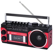 Portable Cassette Player with AM/FM/SW Radio BT, Boombox for Home and Trave...