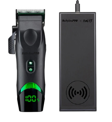 Babyliss Pro X Tomb45 Black Green Professional Clippers + Wireless Charge Pad