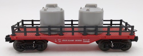 Coche plano Lionel 6-16300 calibre O Red Rock Island con esgrima EX | Condition: Used