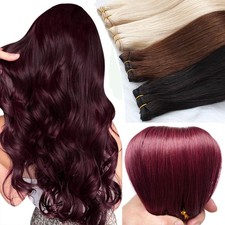 Weave Weft Sew In Hair Extensions 100 Remy Human Hair Double Thick Full Head