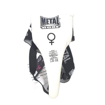 Metal Boxe Coquille pour Femme Blanc Taille XL