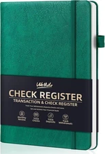 WEMATE Check Registers for Personal Checkbook,Checkbook Register 8×6", Green