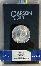 1883-CC GSA NGC & CAC MS63 Morgan Silver Dollar