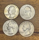 Washington 90% Silver Quarters Lot of 4 various years $1 Face Value