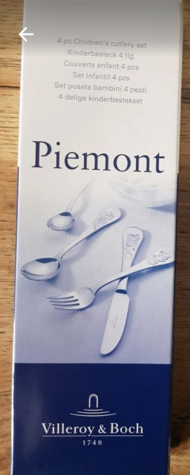 Villeroy & Boch Piemont Kinderbesteck 4tlg. Neu und Originalverpackt
