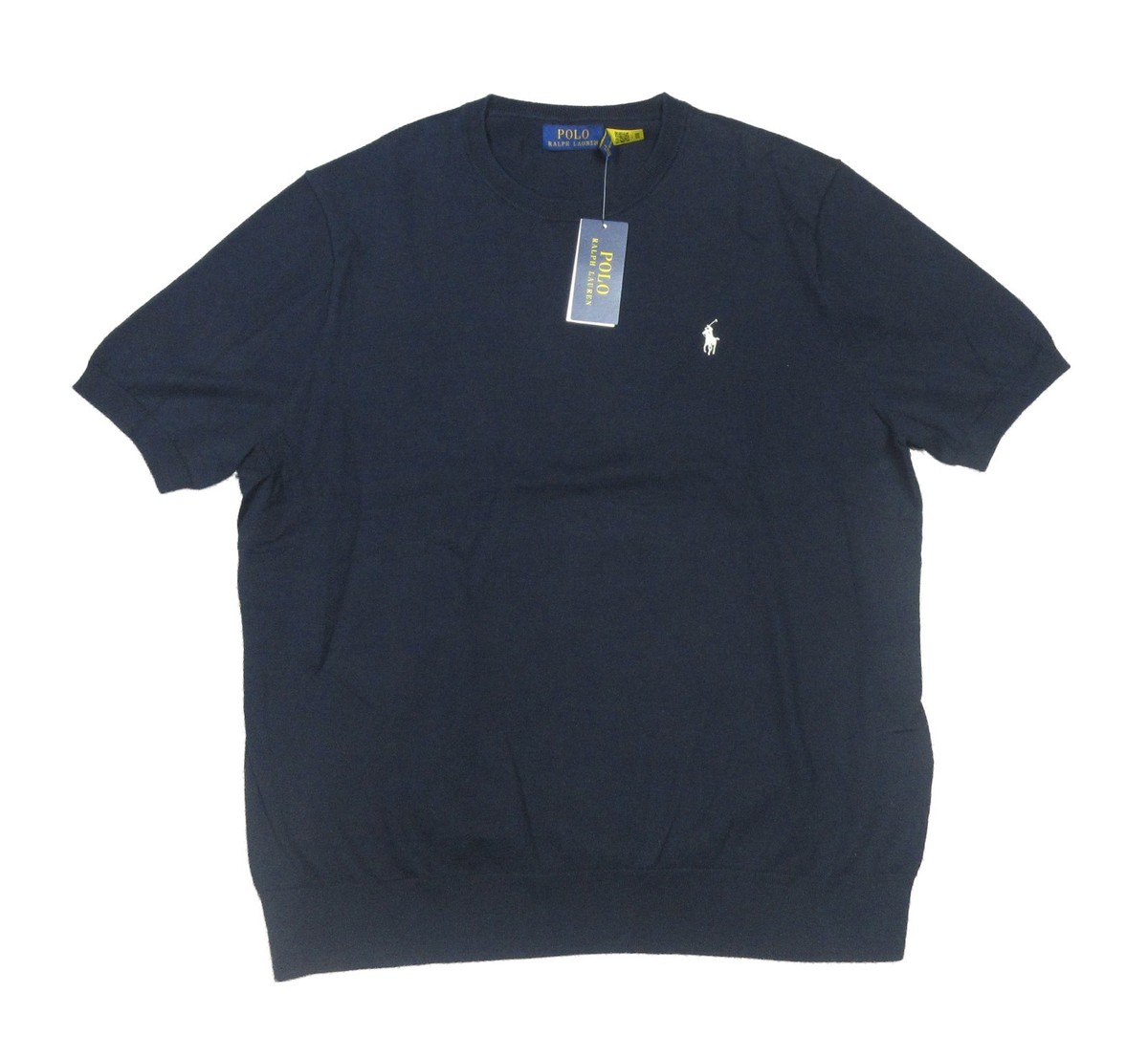 Polo Ralph Lauren Men's Navy Cotton Knit Crew-Neck Short Sleeve