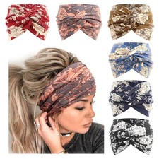 Extra Wide Headbands for Women Large Turban Headband Non Slip Boho Elastic Ha...