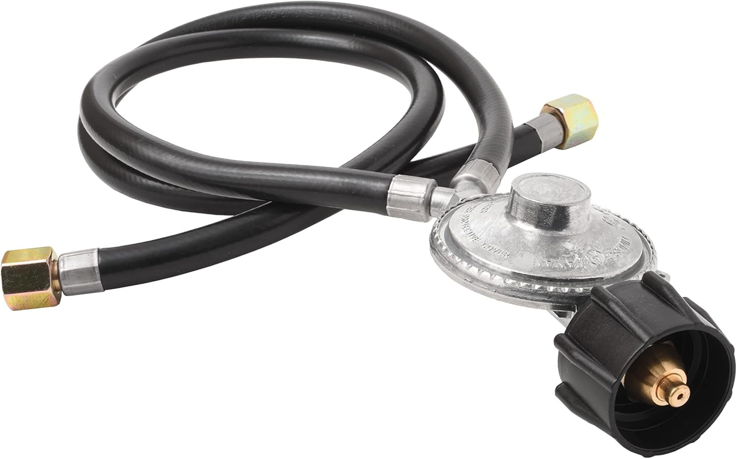 Flame King ALRYQC02a 2 pies divisor en Y regulador de propano salida de manguera doble...