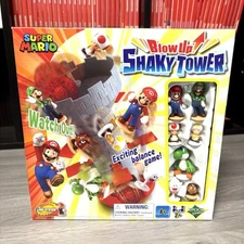 z Super Mario Blow Up! Shaky Tower Balancing Game  Tabletop Skill