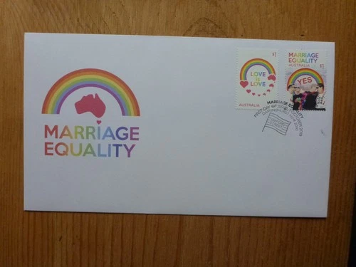 AUSTRALIA 2019 MARRIAGE EQUALITY SET 2 STAMPS FDC FIRST DAY COVER