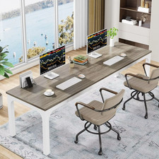Extra Long 78.7" Double Desk for Home Office - 2 Person Workstation