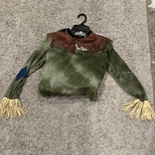 New Without Tag Kids Medium Size Scarecrow Halloween Costume With Mask Hat