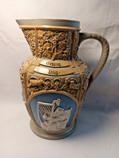 Villeroy & Boch Mettlach Large Pitcher Water Pitcher Wine Woman Song