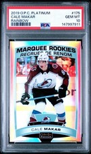 2019-20 O-Pee-Chee Platinum#175 Cale Makar Rainbow Marquee Rookie PSA 10 Low Pop