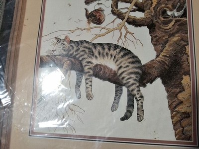 Dimensions Counted Cross Stitch Kit 35087 Too Pooped Cat in Tree Charles Wysocki