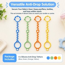 Silicone Baby Bottle Tether Strap Compatible With Stroller High Chair Toy Clip