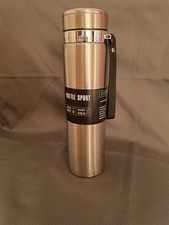 Thermosflasche Edelstahl Isolierflasche Trinkflasche 1000ml silber BPA frei