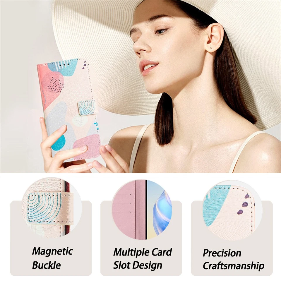 Pattern Wallet Stand Phone Cover for ZTE Blade A56 Pro A36 A56 A76 A35E V70 Max - Image 3 of 4