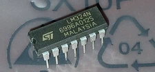 10 x LM324N operational amplifier DIP-14, ST Microelectronics