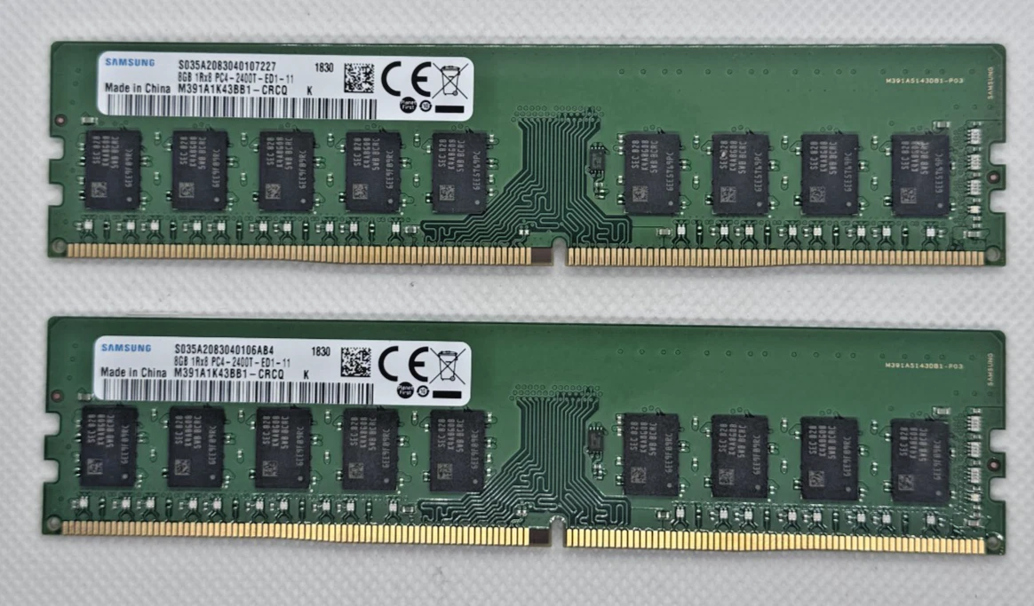 8 GB Capacity per Module DDR4 SDRAM Network Server Memory (RAM