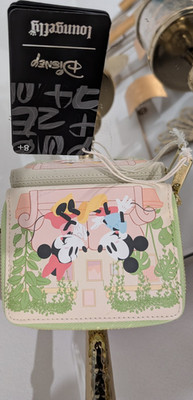 NWT Loungefly Disney Mickey and Minnie Cozy Living Room/Houseplant Zip-Around